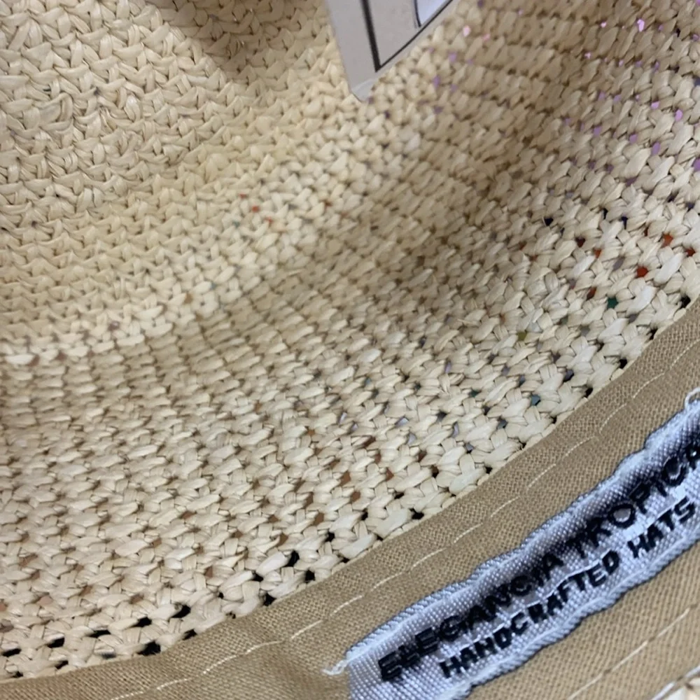 Anthropologie Eleganicia Tropical Boater hat new wtags